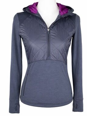 ICEBREAKER NWT Ellipse Performance Jacket Merino Wool Blend Gunmetal Purple XS